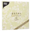 PAPSTAR Servietten "ROYAL Collection" 1/4-Falz 40 cm x 40 cm limonengrün "Paisley", 8 x 20 Stück
