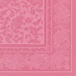 PAPSTAR Servietten "ROYAL Collection" 1/4-Falz 40 cm x 40 cm rosa "Ornaments"