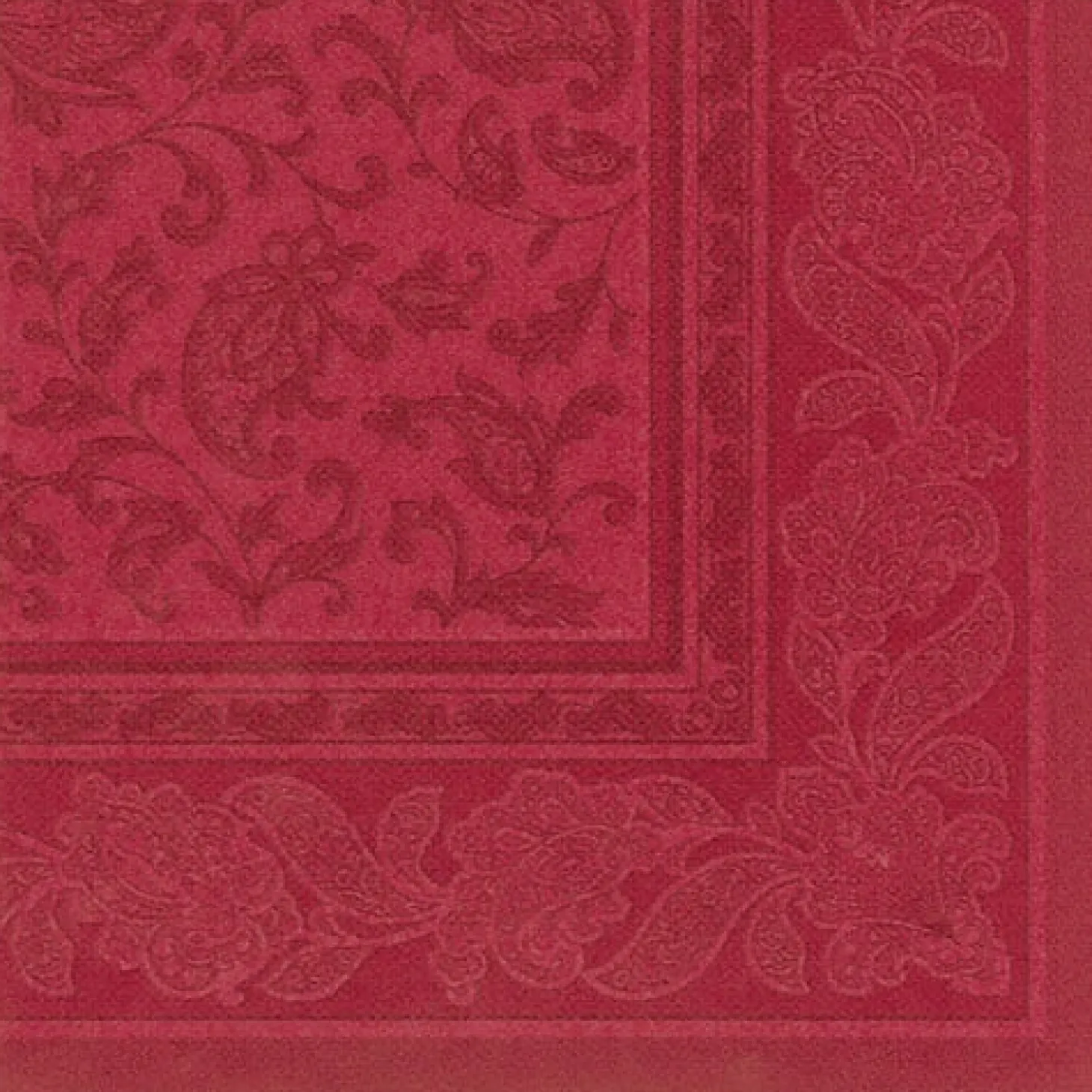 PAPSTAR Servietten "ROYAL Collection" 1/4-Falz 40 cm x 40 cm bordeaux "Ornaments", 8 x 20 Stück