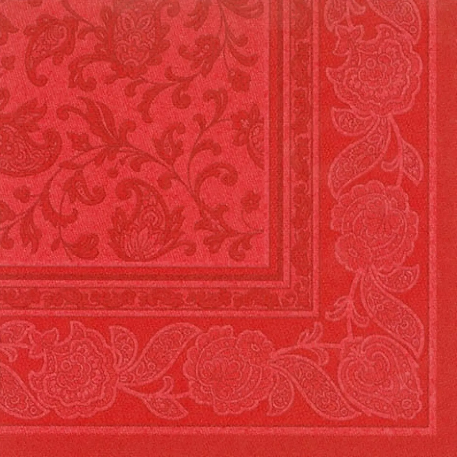 PAPSTAR Servietten "ROYAL Collection" 1/4-Falz 40 cm x 40 cm rot "Ornaments", 5 x 50 Stück