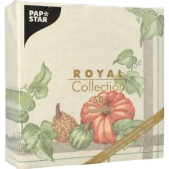 PAPSTAR Servietten "ROYAL Collection" 1/4-Falz 40 cm x 40 cm "Pumpkin"