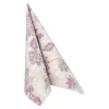 PAPSTAR Servietten "ROYAL Collection" 1/4-Falz 40 cm x 40 cm lila "Flowers", 8 x 20 Stück