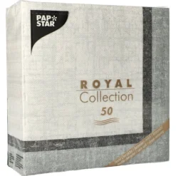 PAPSTAR Servietten "ROYAL Collection" 1/4-Falz 40 cm x 40 cm "Chalk"