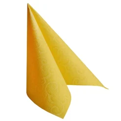PAPSTAR Servietten "ROYAL Collection" 1/4-Falz 40 cm x 40 cm gelb "Casali"