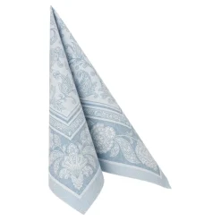 PAPSTAR Servietten "ROYAL Collection" 1/4-Falz 40 cm x 40 cm arktikblau "Ornaments", 8 x 20 Stück