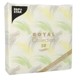PAPSTAR Servietten "ROYAL Collection" 1/4-Falz 40 cm x 40 cm limonengrün "Brushstroke"