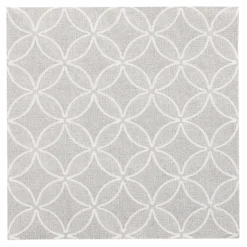 PAPSTAR Servietten "ROYAL Collection" 1/4-Falz 40 cm x 40 cm grau "Circle Flowers", 8 x 20 Stück
