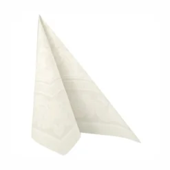 PAPSTAR Servietten "ROYAL Collection" 1/4-Falz 40 cm x 40 cm weiß "Ornaments", 8 x 20 Stück
