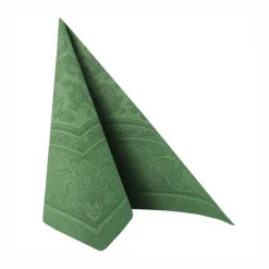 PAPSTAR Servietten "ROYAL Collection" 1/4-Falz 40 cm x 40 cm dunkelgrün "Ornaments", 8 x 20 Stück