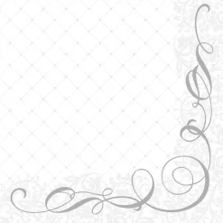 PAPSTAR Servietten "ROYAL Collection" 1/4-Falz 40 cm x 40 cm silber "Megan"