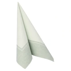 PAPSTAR Servietten "ROYAL Collection" 1/4-Falz 40 cm x 40 cm jadegrün "Linum", 8 x 20 Stück