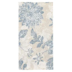 PAPSTAR Servietten "ROYAL Collection" 1/8-Falz 40 cm x 40 cm arktikblau "Flowers"