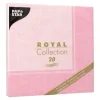 PAPSTAR Servietten "ROYAL Collection" 1/4-Falz 40 cm x 40 cm rosa "Linum", 8 x 20 Stück