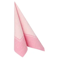 PAPSTAR Servietten "ROYAL Collection" 1/4-Falz 40 cm x 40 cm rosa "Linum", 8 x 20 Stück