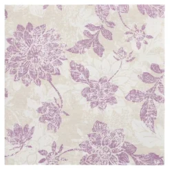 PAPSTAR Servietten "ROYAL Collection" 1/4-Falz 40 cm x 40 cm lila "Flowers", 5 x 50 Stück