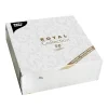 PAPSTAR Servietten "ROYAL Collection" 1/4-Falz 40 cm x 40 cm weiß "Damascato"