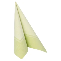 PAPSTAR Servietten "ROYAL Collection" 1/4-Falz 40 cm x 40 cm hellgrün "Linum", 8 x 20 Stück