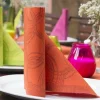 PAPSTAR Servietten "ROYAL Collection" 1/4-Falz 40 cm x 40 cm nektarine "Bubbles"