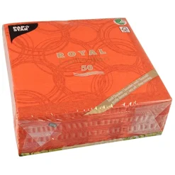PAPSTAR Servietten "ROYAL Collection" 1/4-Falz 40 cm x 40 cm nektarine "Bubbles"