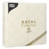 PAPSTAR Servietten "ROYAL Collection" 1/8-Falz 40 cm x 40 cm champagner "Circle Flowers"