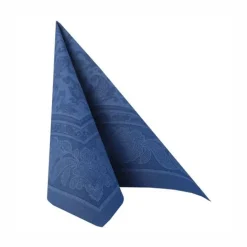 PAPSTAR Servietten "ROYAL Collection" 1/4-Falz 40 cm x 40 cm dunkelblau "Ornaments", 8 x 20 Stück