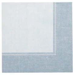 PAPSTAR Servietten "ROYAL Collection" 1/4-Falz 40 cm x 40 cm arktikblau "Linum", 8 x 20 Stück