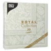 PAPSTAR Servietten "ROYAL Collection" 1/4-Falz 40 cm x 40 cm jadegrün "Ornaments", 5 x 50 Stück