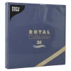 PAPSTAR Servietten "ROYAL Collection" 1/4-Falz 40 cm x 40 cm dunkelblau, 8 x 20 Stück