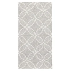 PAPSTAR Servietten "ROYAL Collection" 1/8-Falz 40 cm x 40 cm grau "Circle Flowers"