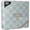 PAPSTAR Servietten "ROYAL Collection" 1/4-Falz 40 cm x 40 cm arktikblau "Circle Flowers"