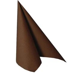 PAPSTAR Servietten "ROYAL Collection" 1/4-Falz 40 cm x 40 cm braun, 8 x 20 Stück
