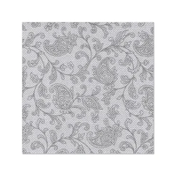 PAPSTAR Servietten "ROYAL Collection" 1/4-Falz 25 cm x 25 cm grau "Ornaments"
