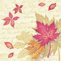 PAPSTAR Servietten "ROYAL Collection" 1/4-Falz 40 cm x 40 cm "Autumn Colours", 5 x 50 Stück