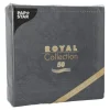 PAPSTAR Servietten "ROYAL Collection" 1/4-Falz 40 cm x 40 cm schwarz "Arabesque"