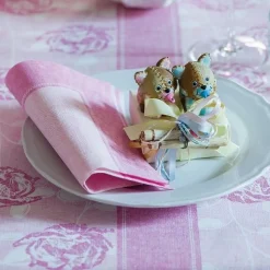 PAPSTAR Servietten "ROYAL Collection" 1/4-Falz 40 cm x 40 cm rosa "Linum", 5 x 50 Stück