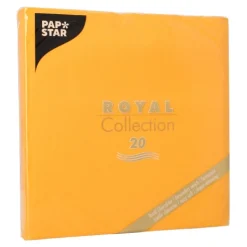 PAPSTAR Servietten "ROYAL Collection" 1/4-Falz 40 cm x 40 cm orange, 8 x 20 Stück
