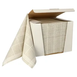 PAPSTAR Servietten "ROYAL Collection" 1/4-Falz 40 cm x 40 cm sand "Kitchen Craft", 100 Stück