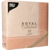 PAPSTAR Servietten "ROYAL Collection" 1/4-Falz 40 cm x 40 cm terracotta "Linum", 5 x 50 Stück