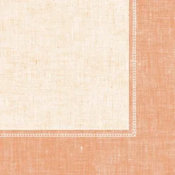 PAPSTAR Servietten "ROYAL Collection" 1/4-Falz 40 cm x 40 cm terracotta "Linum", 5 x 50 Stück
