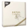 PAPSTAR Servietten "ROYAL Collection" 1/4-Falz 40 cm x 40 cm gold "Festivities", 5 x 50 Stück