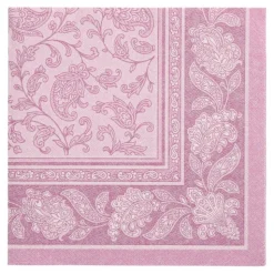 PAPSTAR Servietten "ROYAL Collection" 1/4-Falz 40 cm x 40 cm lila "Ornaments", 5 x 50 Stück