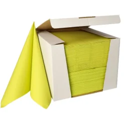 PAPSTAR Servietten "ROYAL Collection" 1/4-Falz 40 cm x 40 cm limonengrün, 100 Stück