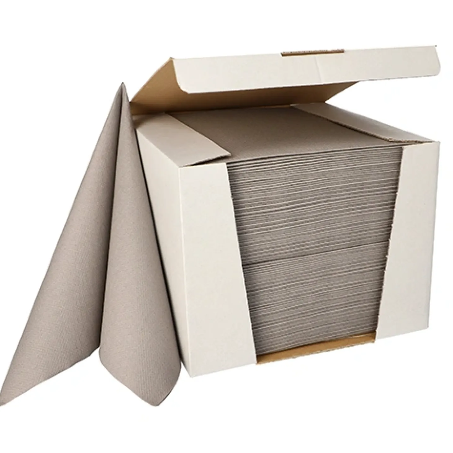 PAPSTAR Servietten "ROYAL Collection" 1/4-Falz 40 cm x 40 cm grau, 100 Stück
