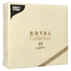PAPSTAR Servietten "ROYAL Collection" 1/8-Falz 40 cm x 40 cm champagner