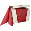 PAPSTAR Servietten "ROYAL Collection" 1/4-Falz 40 cm x 40 cm bordeaux, 100 Stück