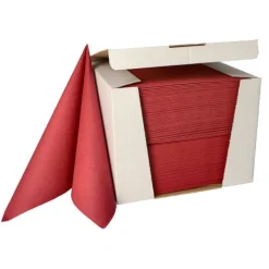 PAPSTAR Servietten "ROYAL Collection" 1/4-Falz 40 cm x 40 cm bordeaux, 100 Stück