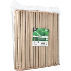 PAPSTAR Shake-Halme Papier Ø 8 mm, 25 cm schwarz einzeln gehüllt