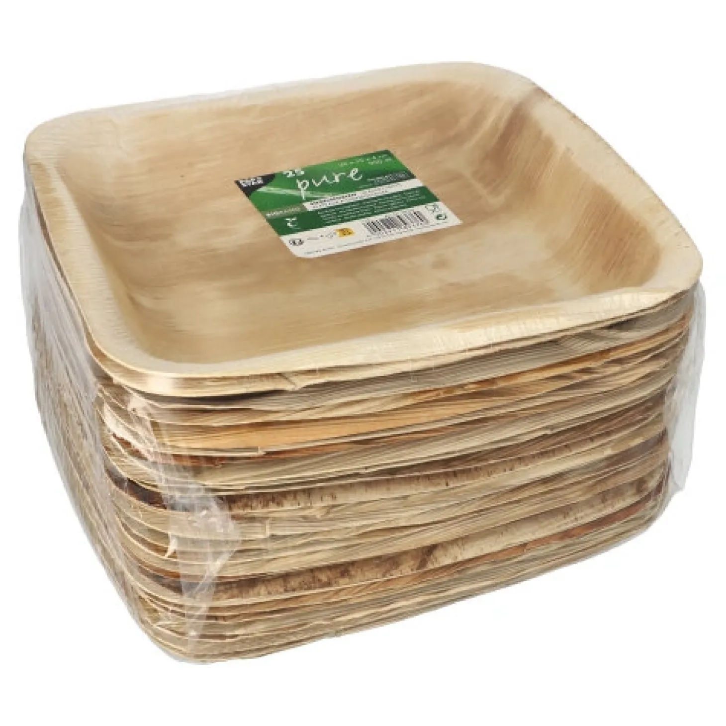 PAPSTAR Siegelschalen Palmblatt "pure" eckig 900 ml 26 cm x 25 cm x 4 cm ungeteilt