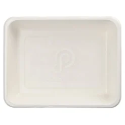 PAPSTAR Siegelschalen Zuckerrohr, PLA beschichtet ungeteilt 1300 ml 4,9 cm x 22,7 cm x 17,8 cm
