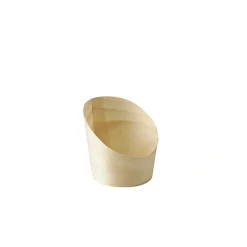 PAPSTAR Snackbecher, Holz "pure" Ø 5,5 cm, 6,5 cm